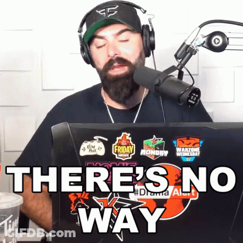 Man In Front Of Laptop Saying There's No Way GIF