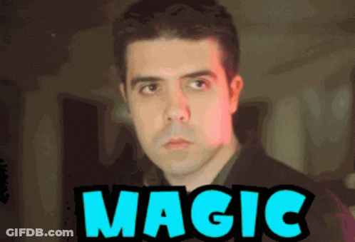 Man In Front Of Magic Banner GIF