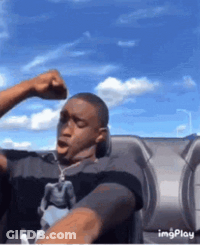 Man In Front Of Microphone #Cheesing GIF