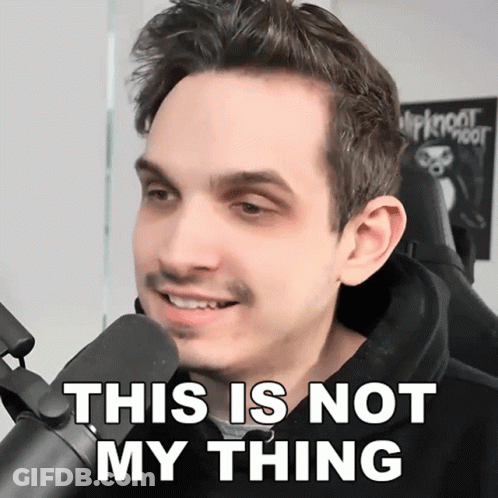 Man In Front Of Microphone Saying This Is Not My Thing GIF