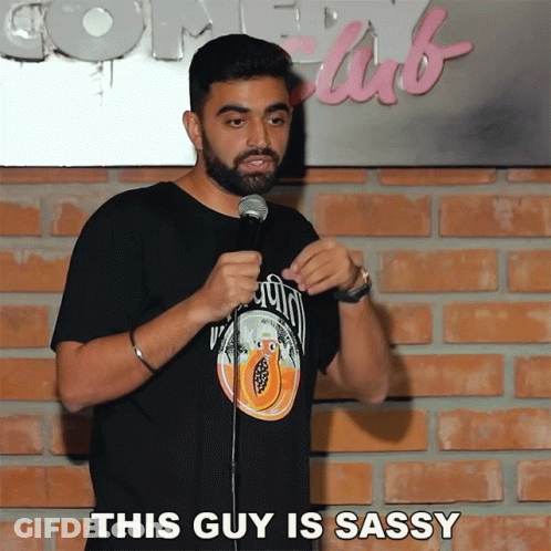 Man In Front Of Microphone This Guy Is Sassy GIF