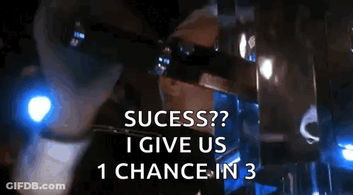 Man In Front Of Mirror Saying Success I Give Us 1 Chance In 3 GIF