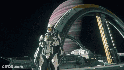 Man In Front Of Olistar Building GIF