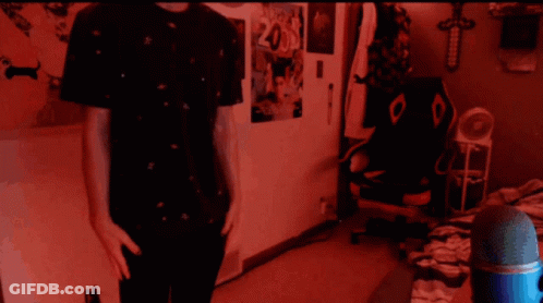 Man In Front Of Pissed Poster GIF