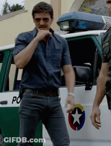Man In Front Of Police Van GIF
