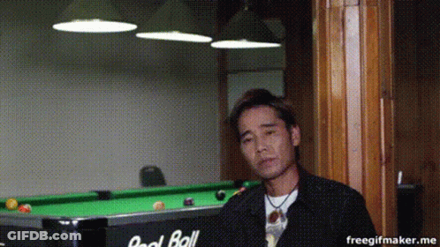 Man In Front Of Pool Table Saying Pool Ball GIF