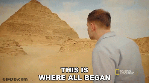 Man In Front Of Pyramid Bought A Property In Egypt GIF