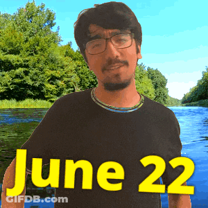 Man In Front Of River June 22 GIF