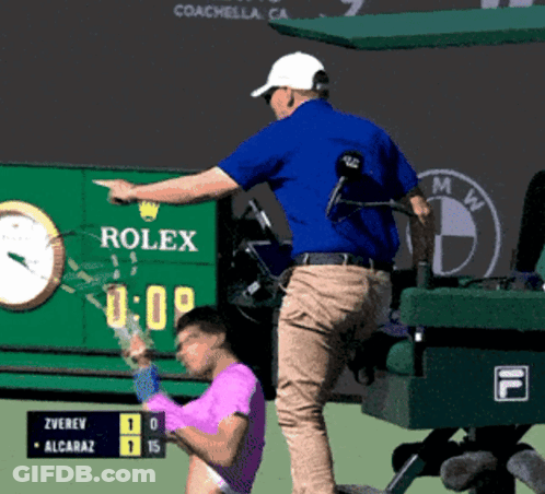 Man In Front Of Rolex Advertisement GIF