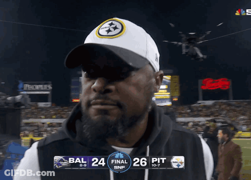 Man In Front Of Scoreboard BAL 24 Final 26 PIT GIF