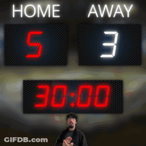 Man In Front Of Scoreboard Home And Away GIF