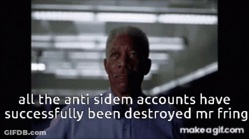Man In Front Of Screen All Anti Side Accounts Destroyed GIF