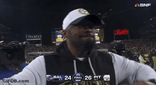 Man In Front Of Screen Saying Bal 24 Final 26 Pit GIF
