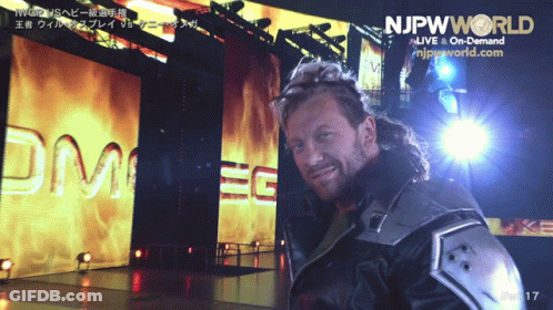 Man In Front Of Screen Saying Njpwworld GIF
