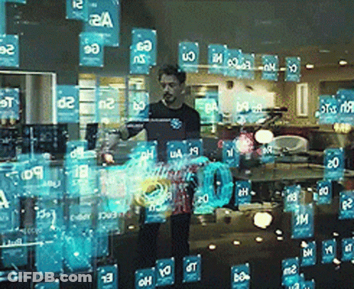 Man In Front Of Screen Saying UA GIF