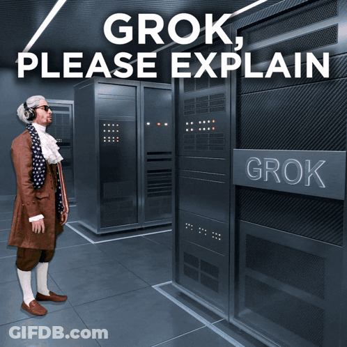 Man In Front Of Servers Grok Please Explain GIF