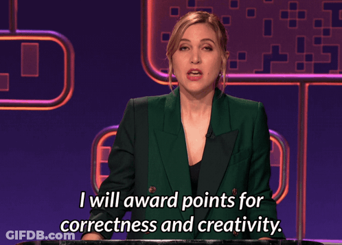 Man In Front Of Sign How Many Points Do You Get For Integrity GIF