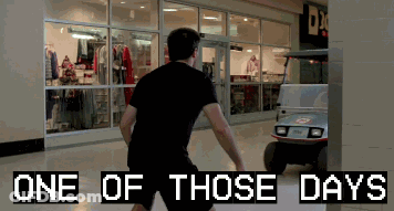 Man In Front Of Store Saying One Of Those Days GIF
