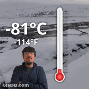 Man In Front Of Thermometer 81 Degrees GIF