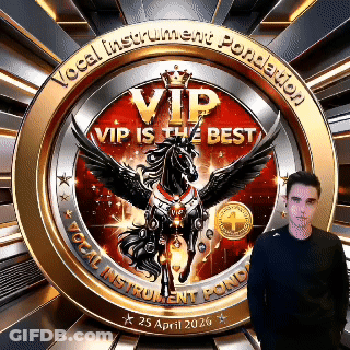 Man In Front Of VIP Logo GIF