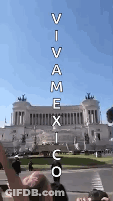 Man In Front Of Viva Mexico Building GIF