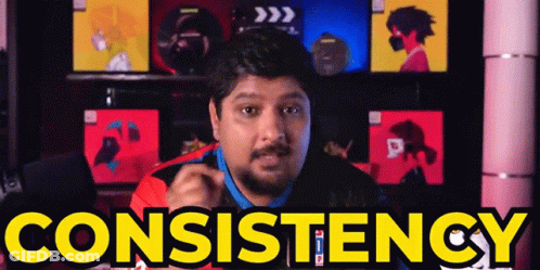 Man In Front Of Wall With Consistency GIF