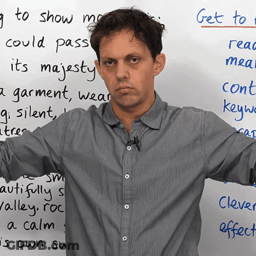 Man In Front Of White Board Saying Get To GIF