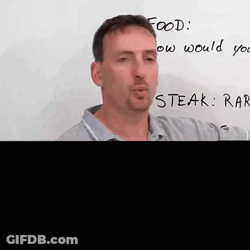 Man In Front Of White Board Saying Well Done GIF