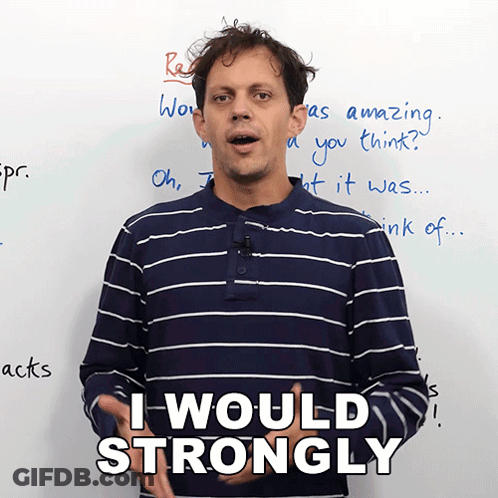 Man In Front Of White Board Says I Would Strongly GIF