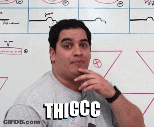 Man In Front Of Whiteboard Saying Thiccc GIF