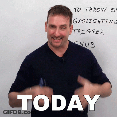 Man In Front Of Whiteboard Saying Today GIF