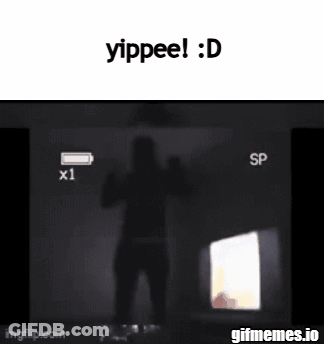 Man In Front Of Window Yippee :D GIF