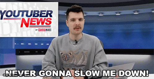 Man In Front Of YouTuber News Poster GIF