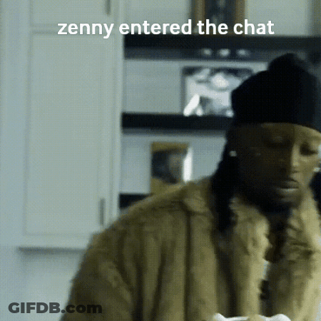 Man In Fur Coat And Black Hat Zenny Entered The Chat GIF