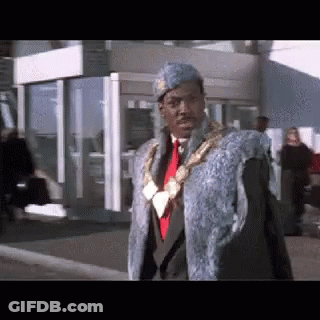 Man In Fur Coat And Tie Walking GIF