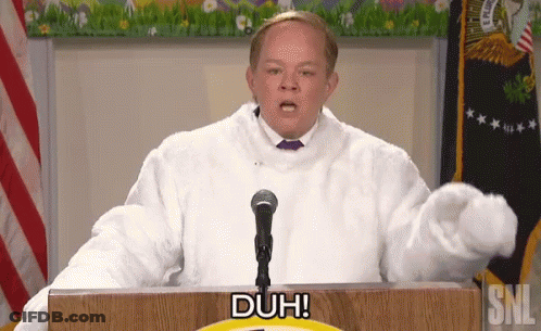 Man In Fur Coat At Podium Saying Duh GIF