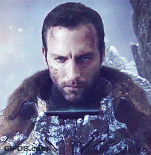 Man In Fur Coat Close Up GIF