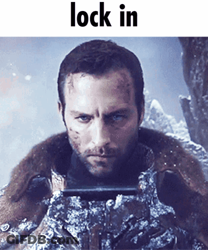 Man In Fur Coat Holding Gun Lock In GIF