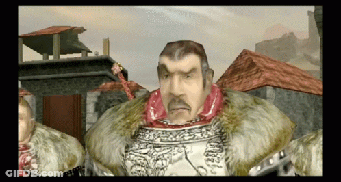 Man In Fur Coat In Front Of Building GIF
