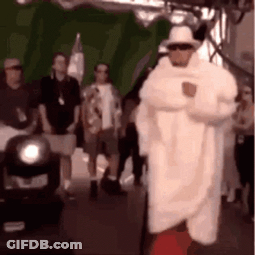 Man In Fur Coat Pimp Walk GIF