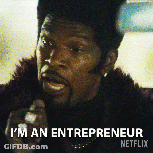 Man In Fur Coat Saying I'm Entrepreneur Netflix Poster GIF
