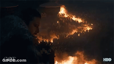 Man In Fur Coat Standing In Front Of Fire Saying Got GIF