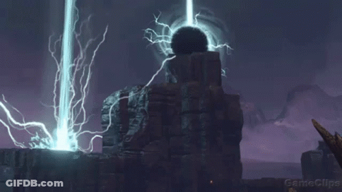 Man In Futuristic Suit Holding Hammer GIF