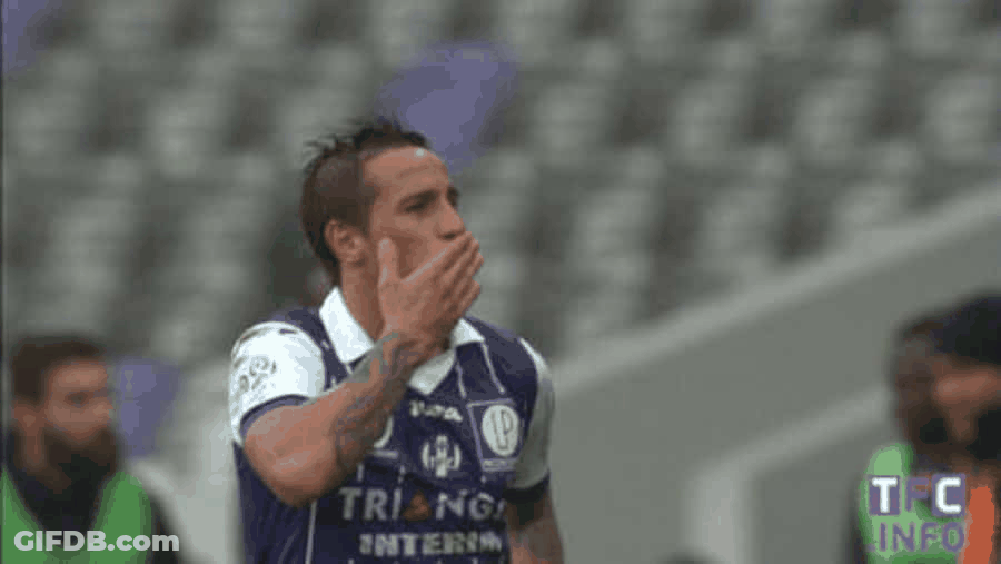 Man In Game Blowing Kisses GIF