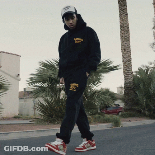 Man In Gaming Dept Hoodie And Sweatpants GIF