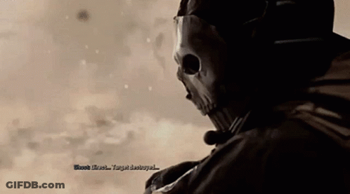 Man In Gas Mask And Goggles In Snow GIF
