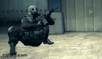 Man In Gas Mask Holding Gun With Imgflip URL GIF