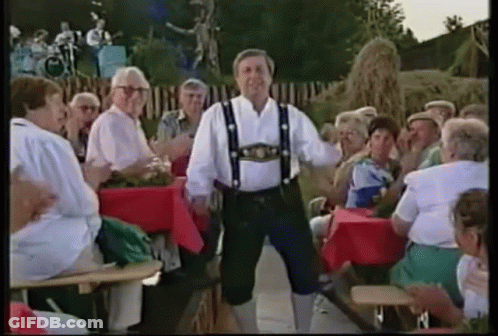 Man In German Outfit Dancing GIF