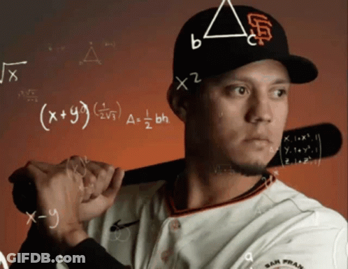 Man In Giants Baseball Uniform Holding Bat GIF