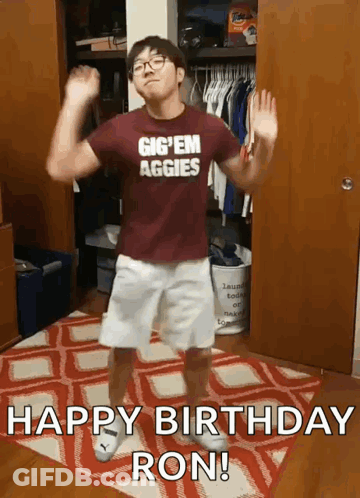 Man In Gig Em Aggies Shirt Dancing GIF